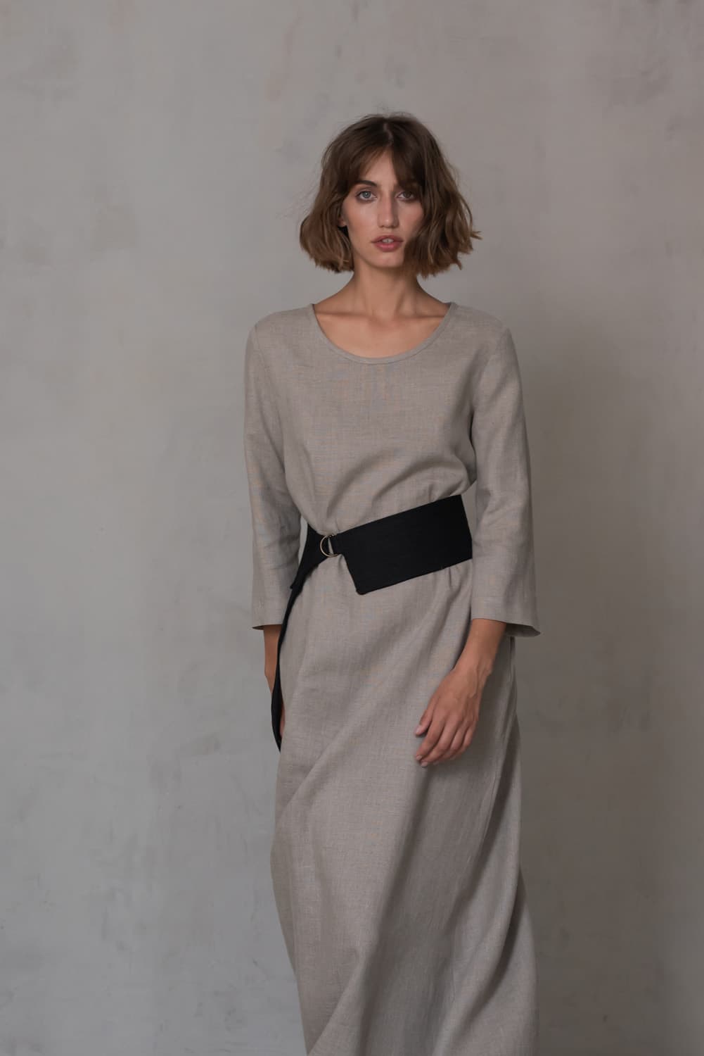 Double D-Ring Wide Linen Belt - thumbnail 6