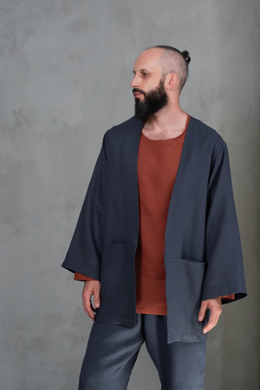 Open Front Linen Jacket ROY