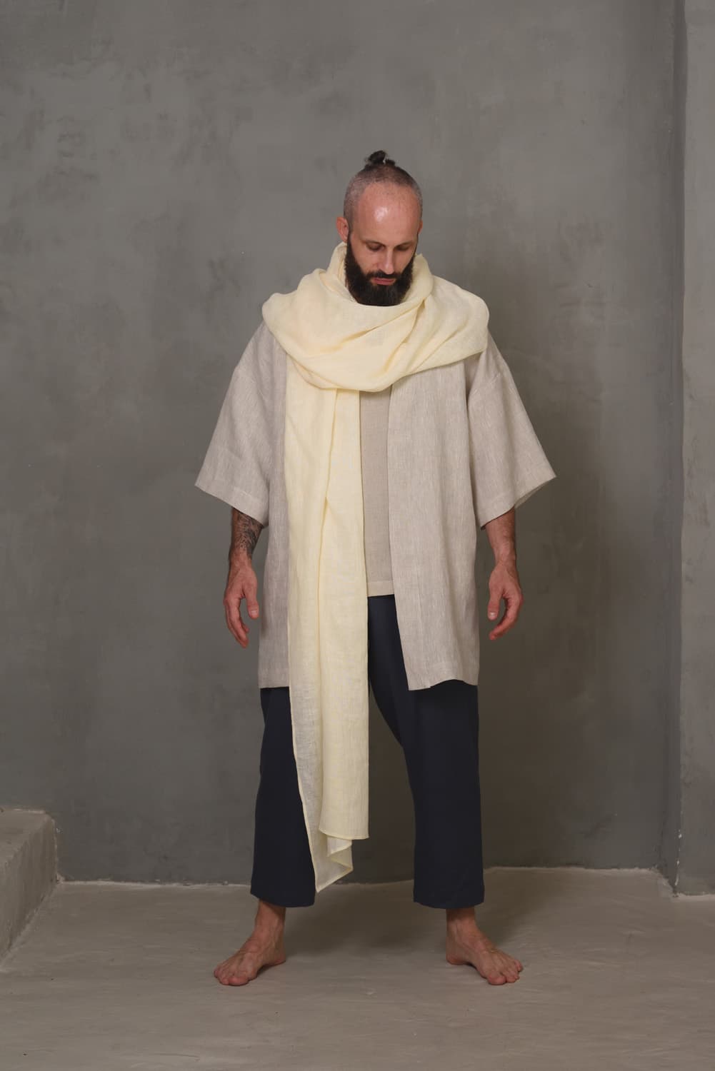 Linen Kimono Style Jacket NUEBA - thumbnail 7