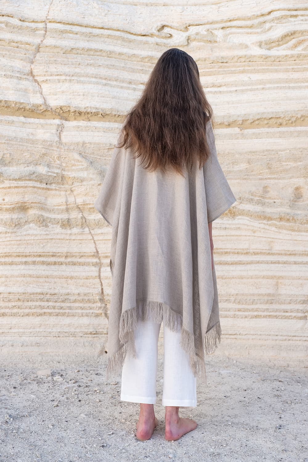 Linen Jacket with Fringes DUKAY - thumbnail 7