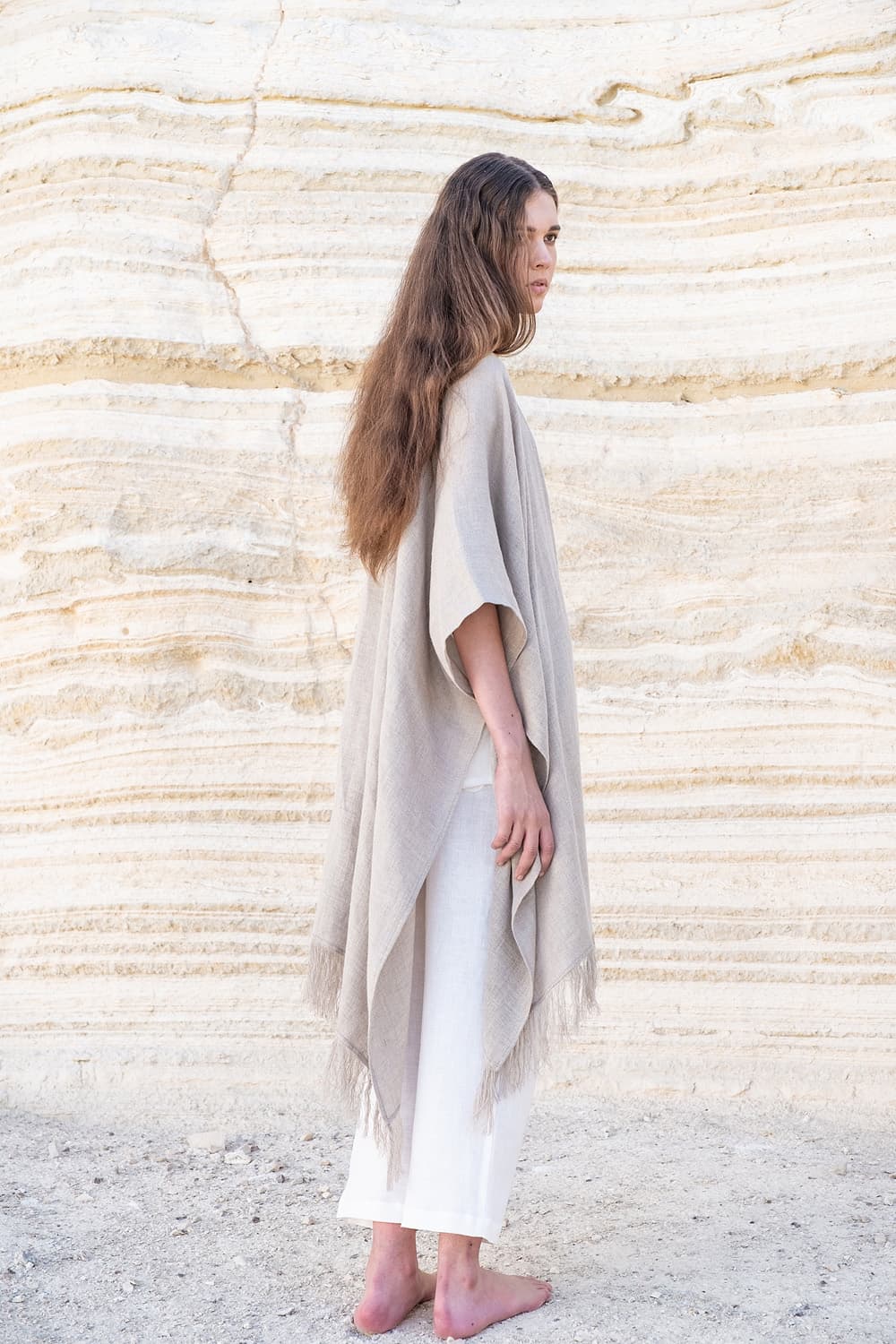 Linen Jacket with Fringes DUKAY - thumbnail 9