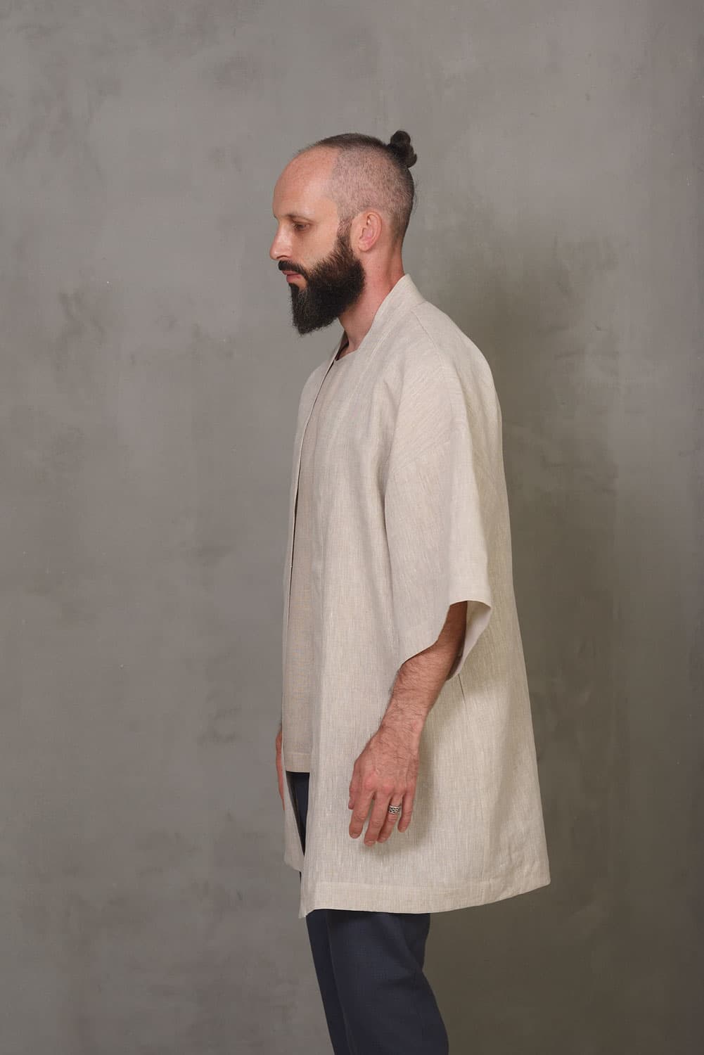 Linen Kimono Style Jacket NUEBA - thumbnail 3