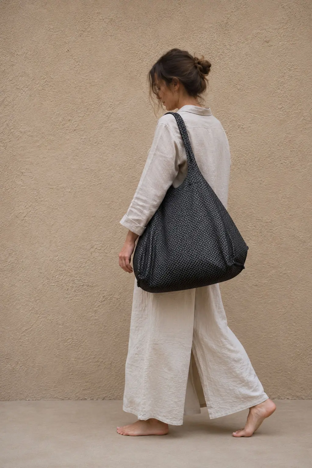 Large Linen Tote Bag - thumbnail 3