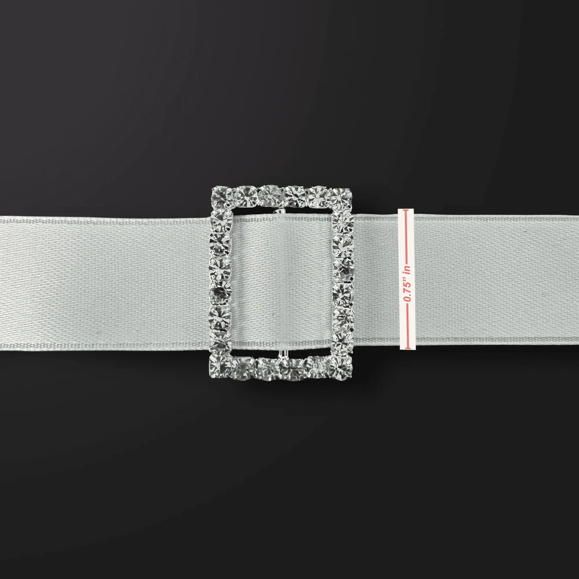 Mini Rhinestone Buckle Slider – 1″ (Set of 5) - thumbnail 2