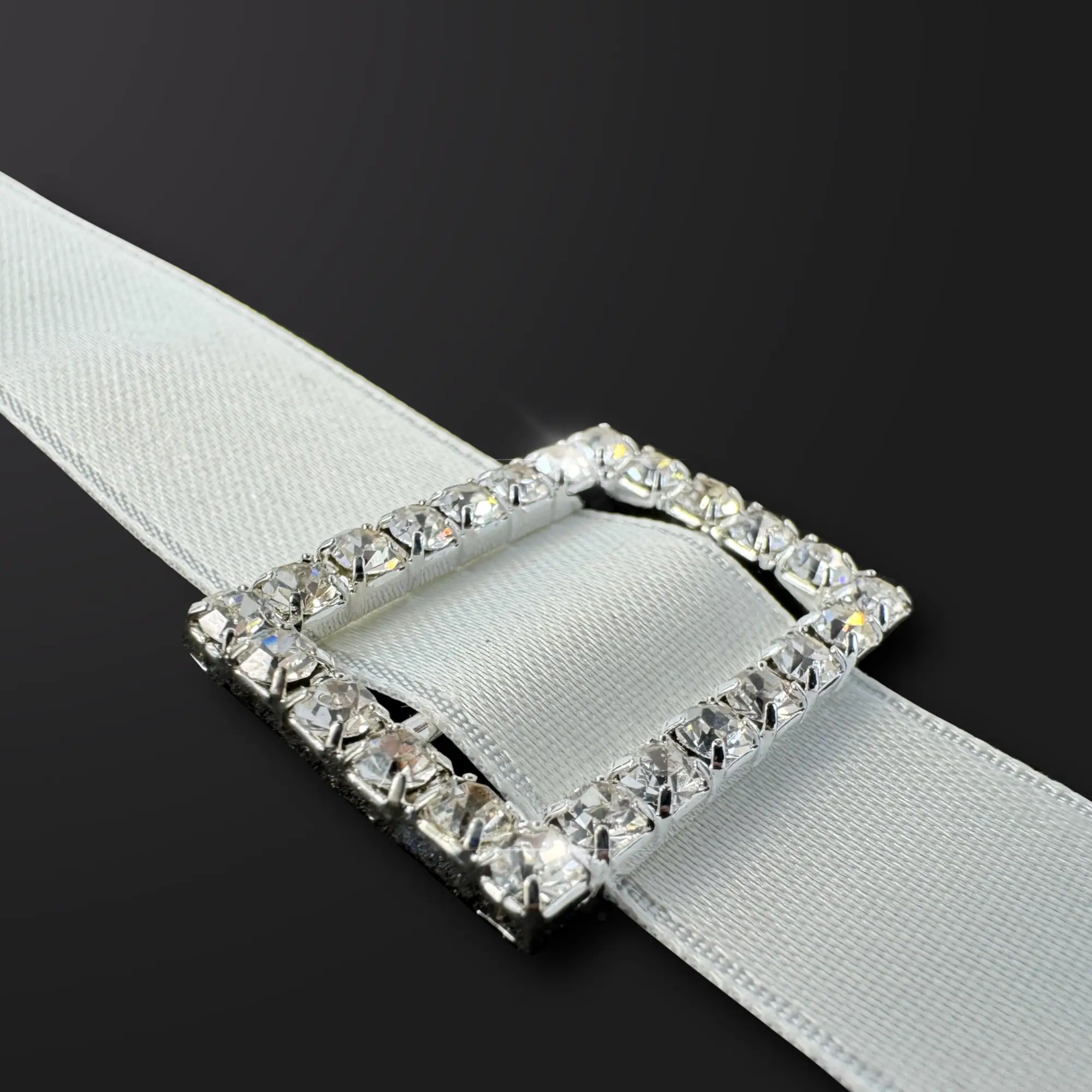 Mini Rhinestone Buckle Slider – 1″ (Set of 5) - thumbnail 3