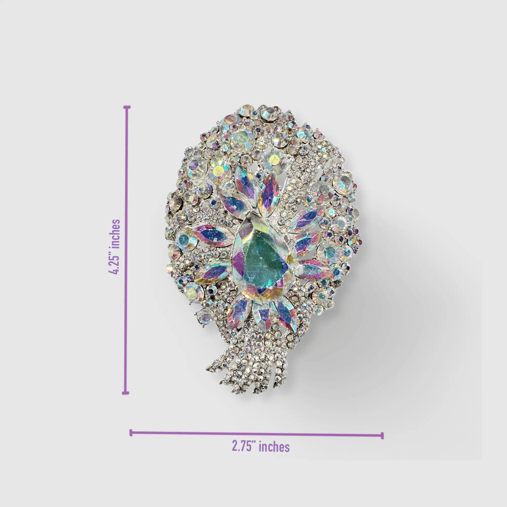 Statement Crystal Rhinestone Brooch - thumbnail 3