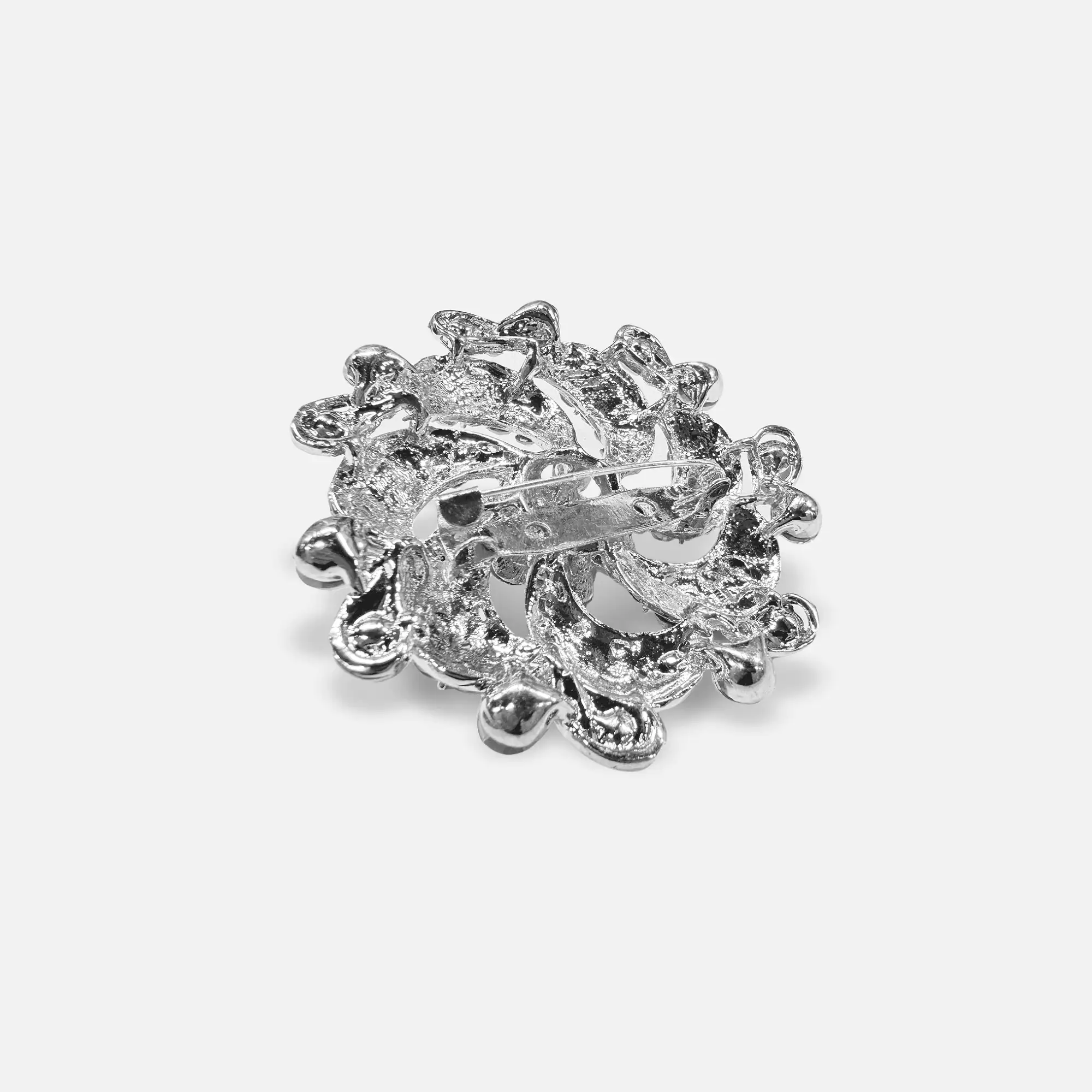 Radiant Swirl Rhinestone Brooch - thumbnail 4