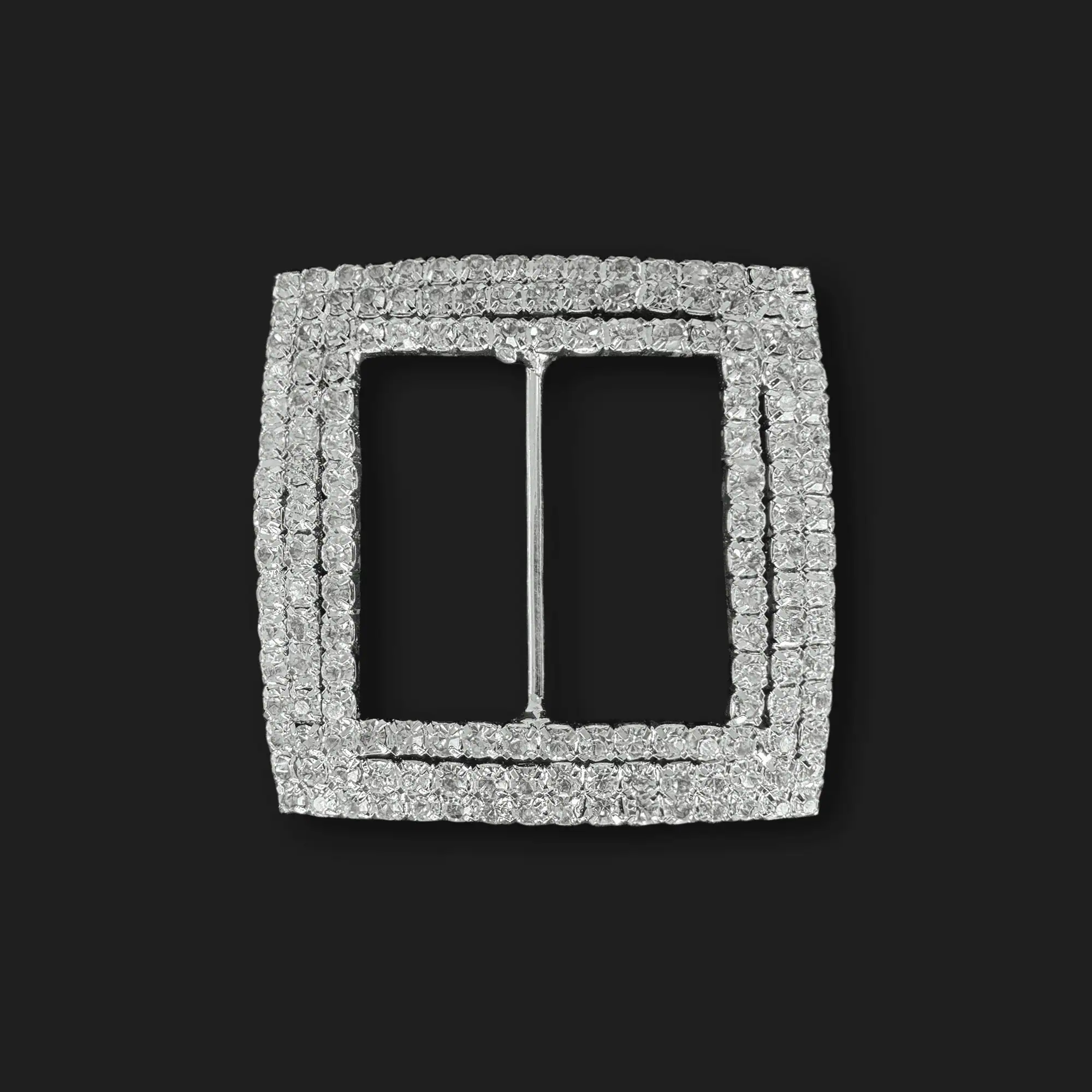 Curved Rhinestone Buckle – 2.5″ - thumbnail 3