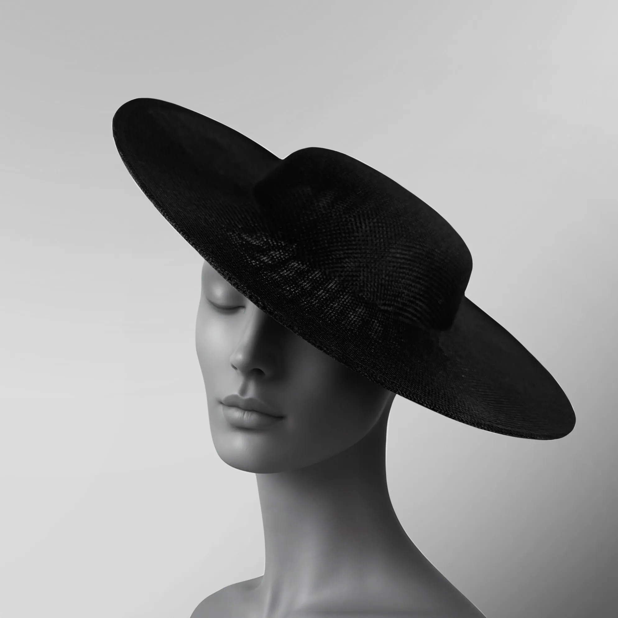 Small Buckram Boater Fascinator Hat Base – 11.75”