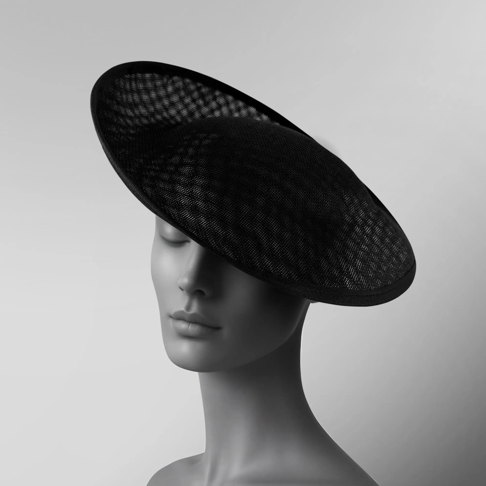 Large Buckram Saucer Fascinator Base – 11”