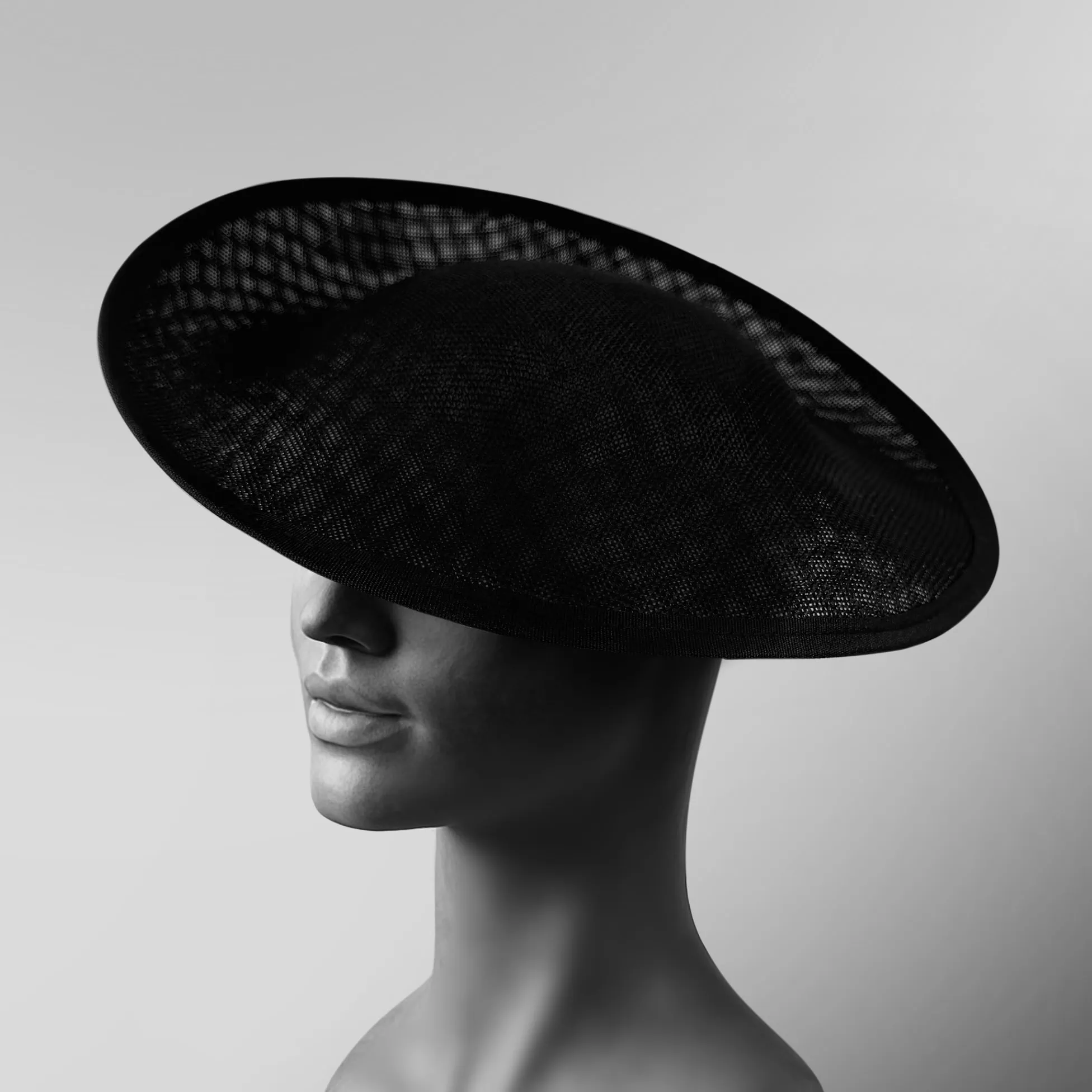 Large Buckram Saucer Fascinator Base – 11” - thumbnail 2