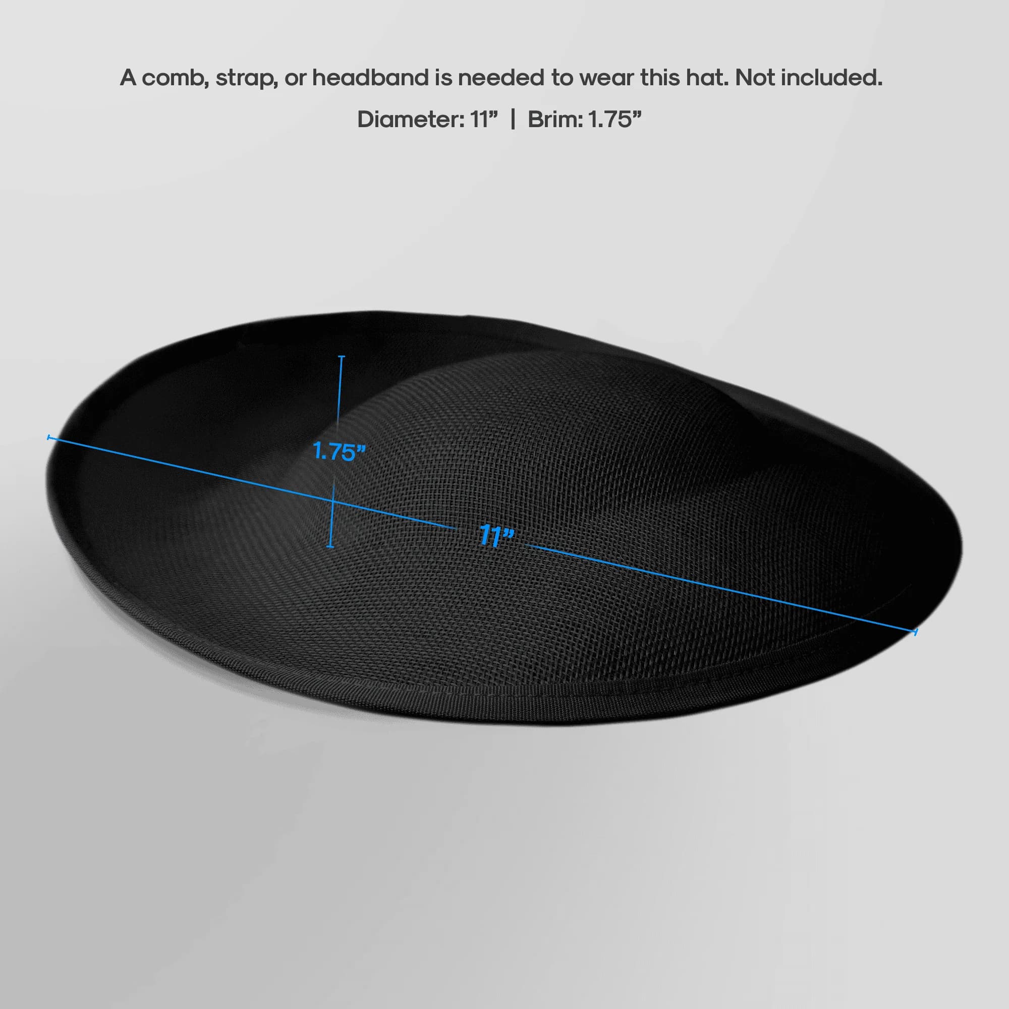 Large Buckram Saucer Fascinator Base – 11” - thumbnail 3