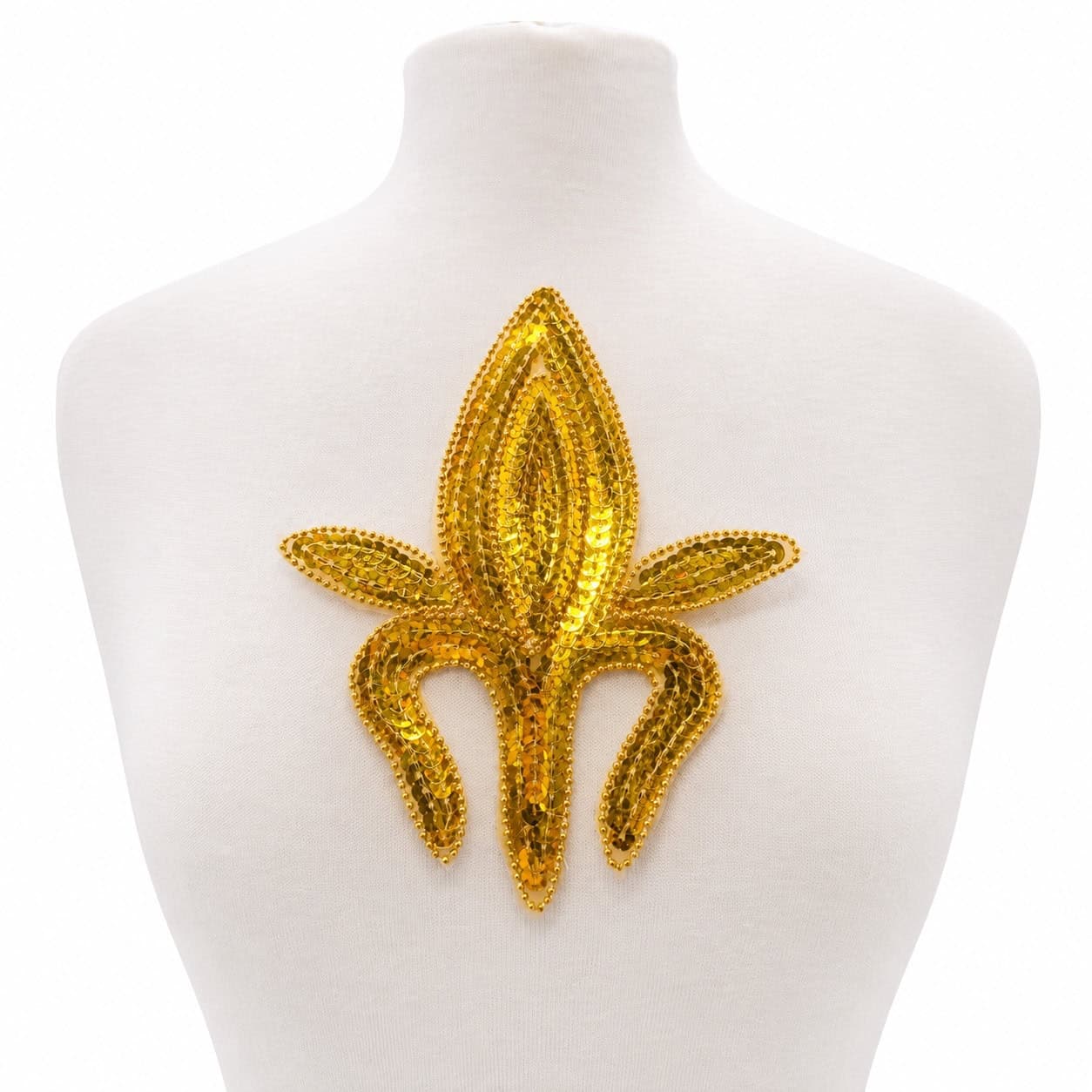 Gold Sequin Bead Orchid Flower