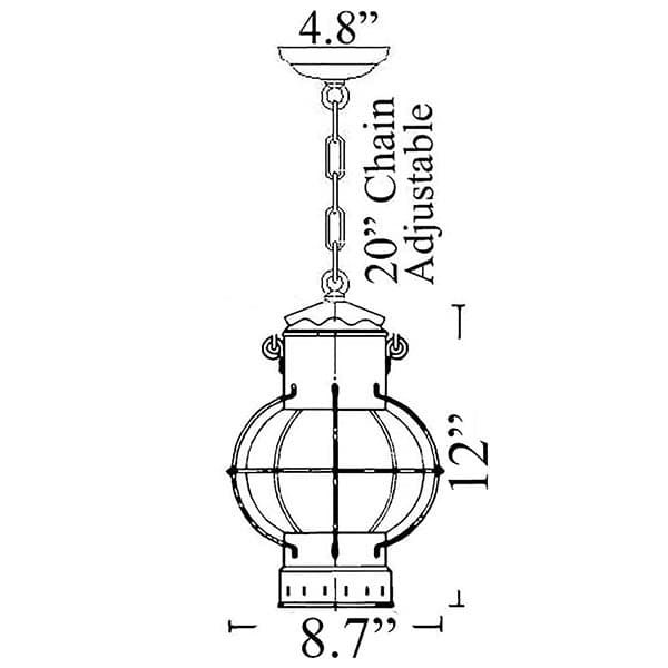 Nautical Onion Pendant - thumbnail 2