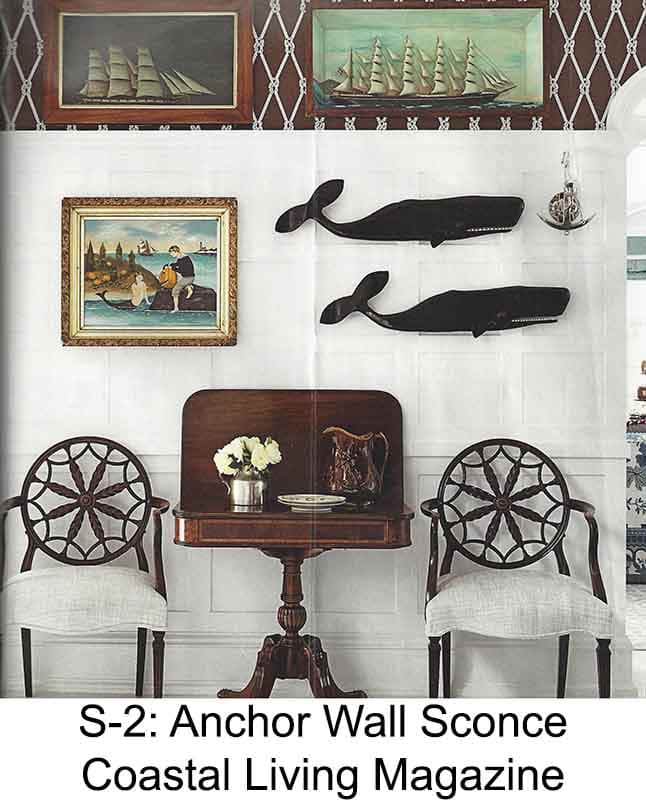 Anchor Nautical Wall Sconce - thumbnail 2