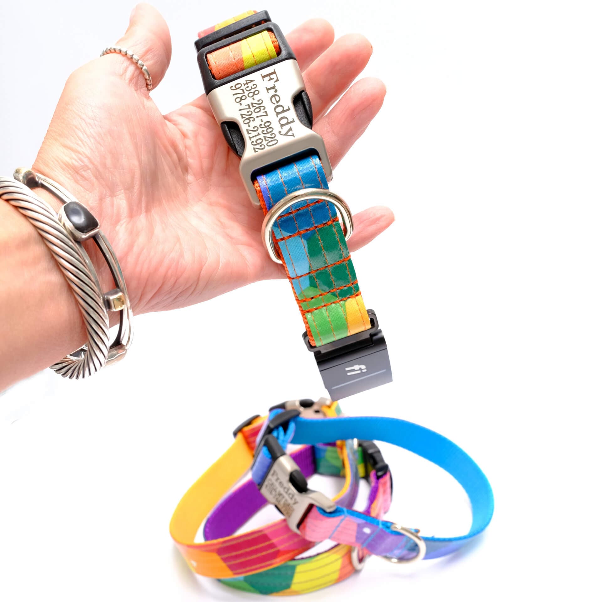 Prism Fi Compatible Laminated Cotton Dog Collar
