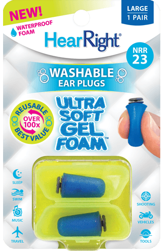 HearRight Ultra-Soft Gel-Foam Ear Plugs