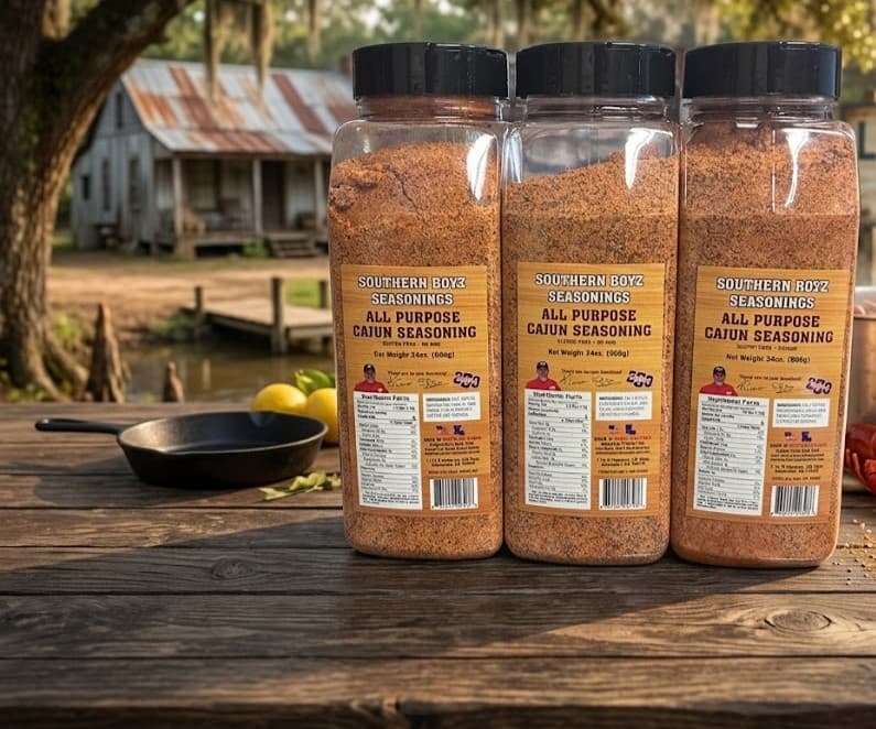 (3)34 Oz SBO All Purpose Cajun Seasoning