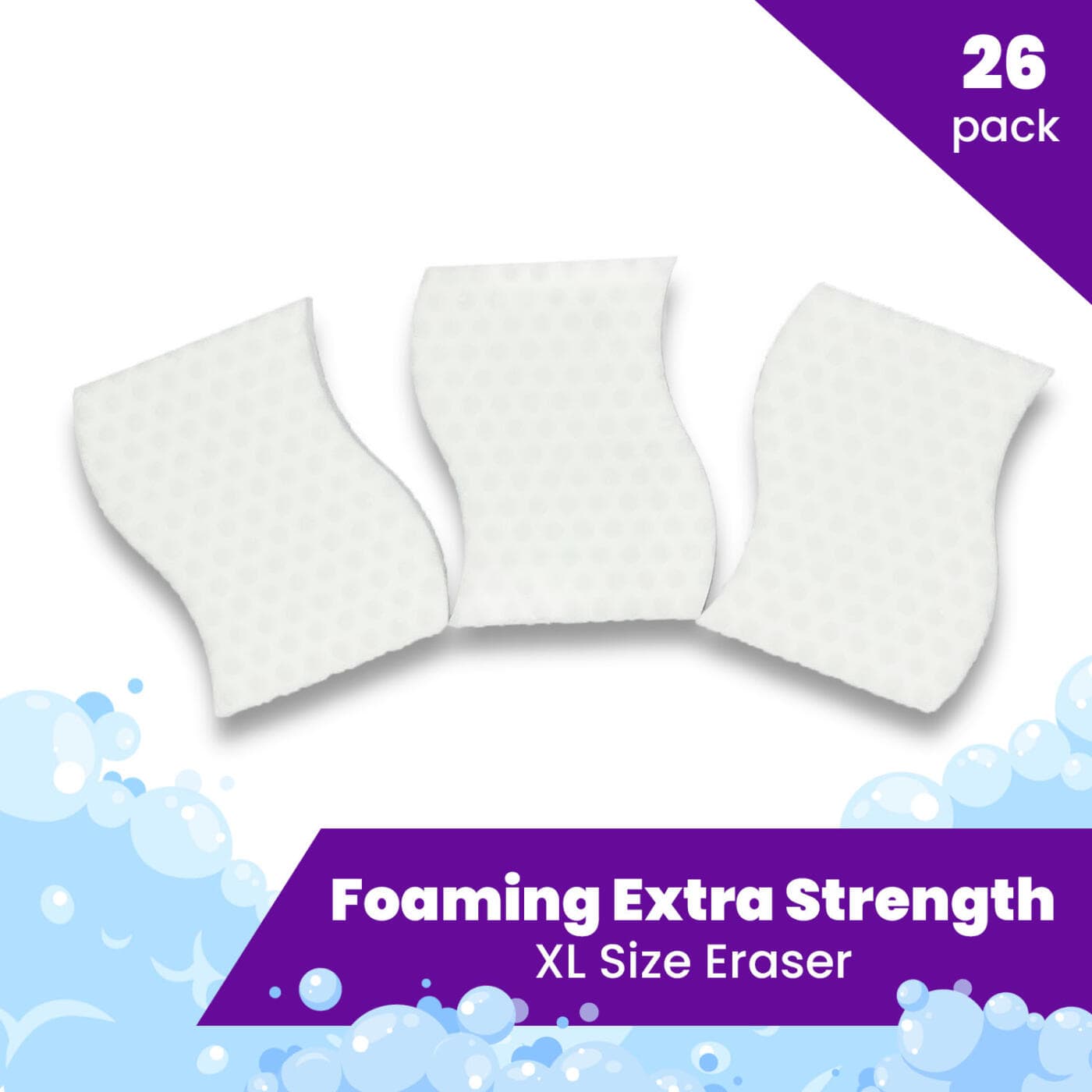 Lg Extra Strength Compressed Eraser Sponge w/Soap (26pk)