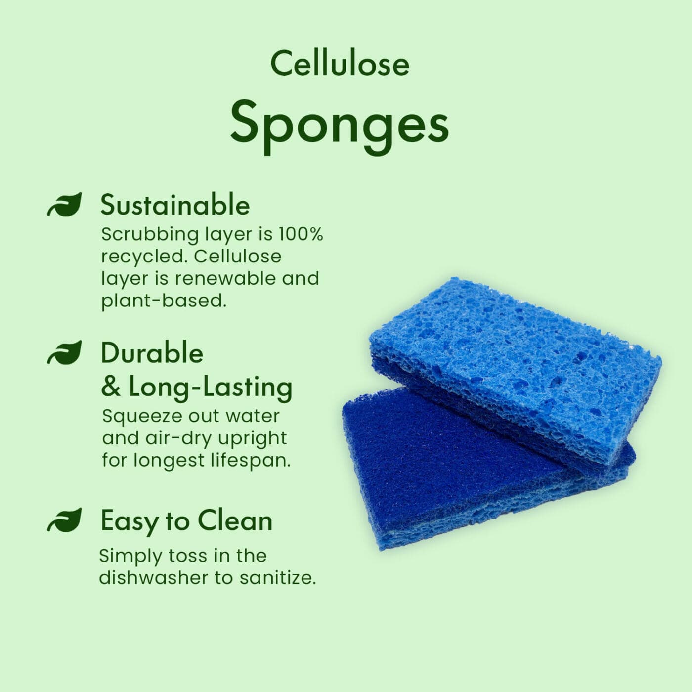 Instant Erase Non-Scratch Scrub Sponge – Blue (Multiple Pack Sizes) - thumbnail 2