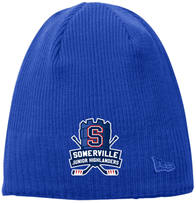SYHA Fleece Lined Cuffless Beanie Royal Tower Logo