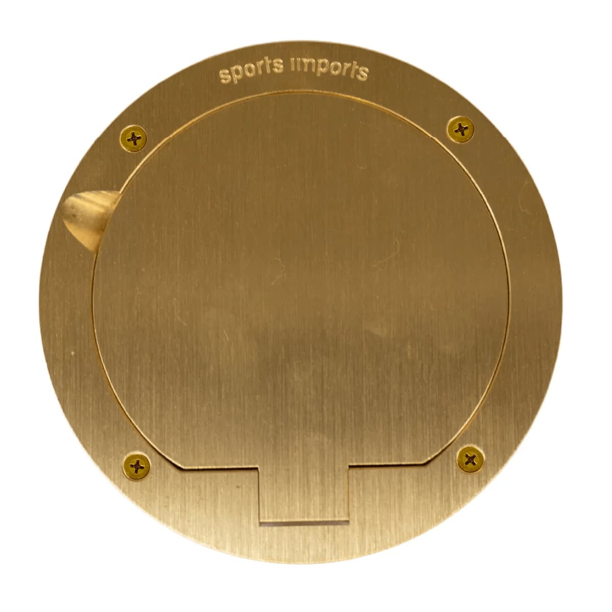 KA25-FW™: Brass Volleyball Floorplate | 5″ Lid Opening