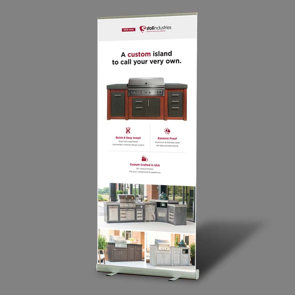 Retractable Banner – Outdoor Kitchen 33″ x 80″