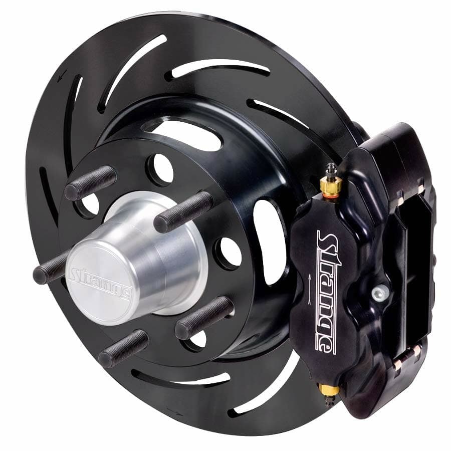 Strange Pro Series H/D Front Brake Kit | 1998-2000 Ford Ranger 2WD – 4 1/2″ BC | 1 Pc Rotors, 4 Piston Calipers &amp; DTC-30 Brake Pads