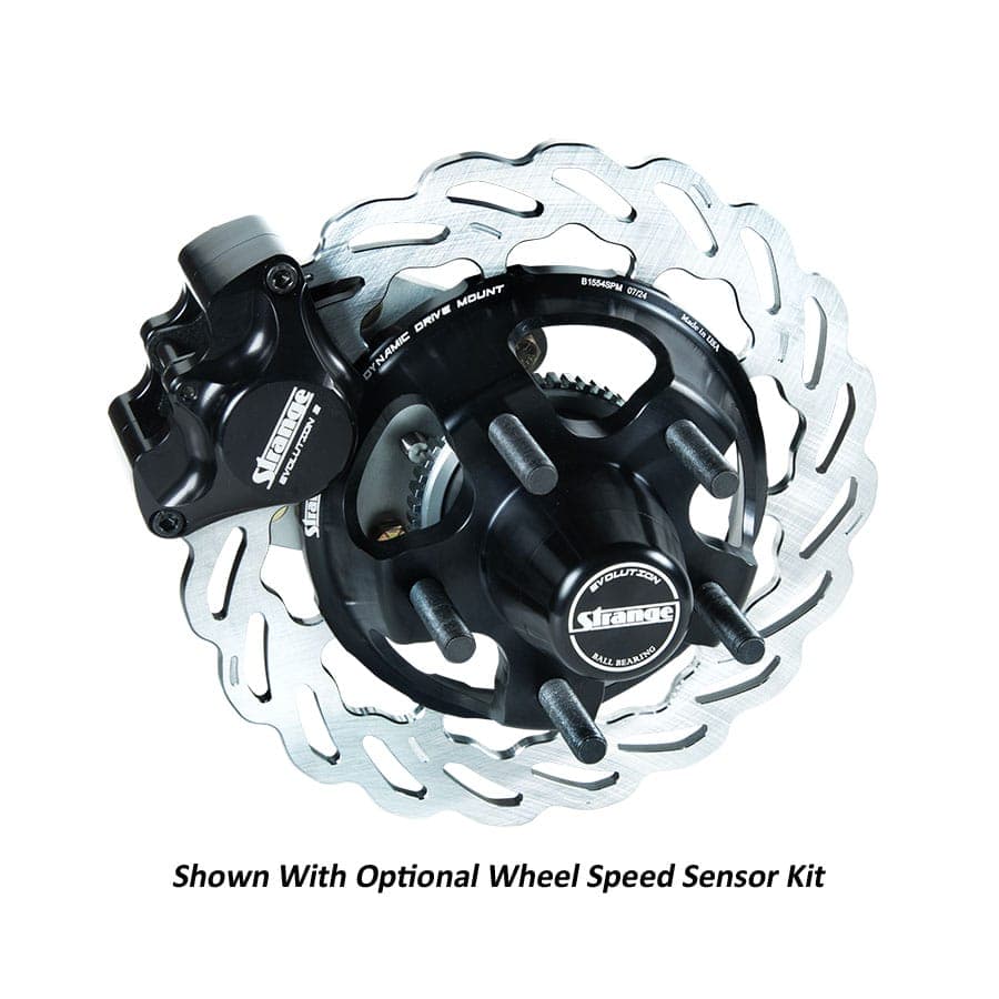 Strange Evolution 2 Ball Bearing DDM Front Brake Kit | For Strange Aluminum Struts – 4 3/4″ B.C. | Evolution S Rotors, 2 Piston EVO 2 Calipers &amp; DTC-30 Pads