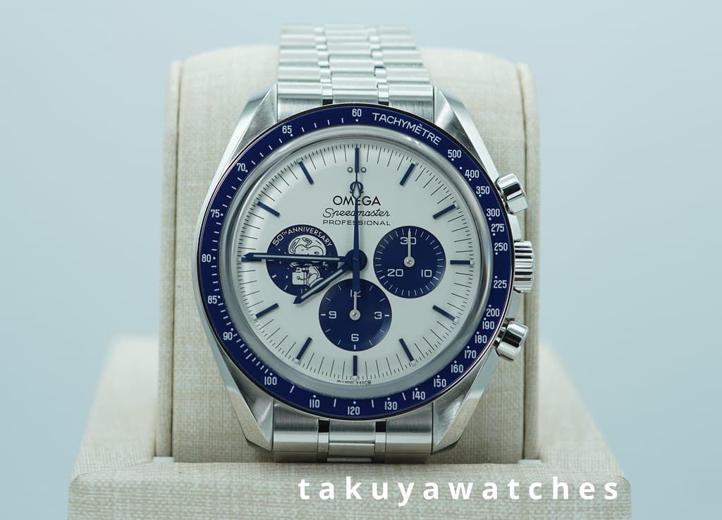 Omega SPEEDMASTER SILVER SNOOPY AWARD 50TH ANNIVERSARY EXTRA 3861 BRACELET 2024 FULL SET