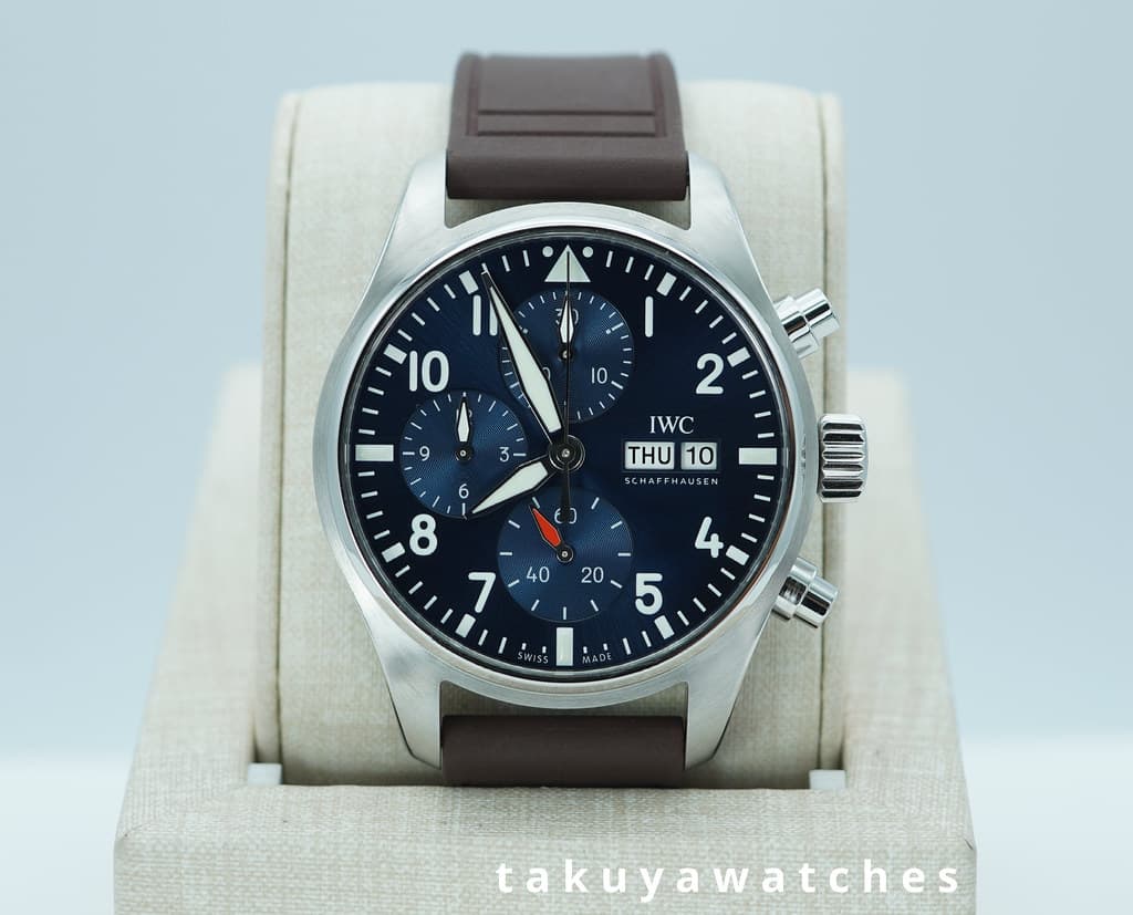 IWC IW388101 PILOT’s WATCH CHRONOGRAPH BLUE DIAL EXTRA STRAP 2022 FULL SET