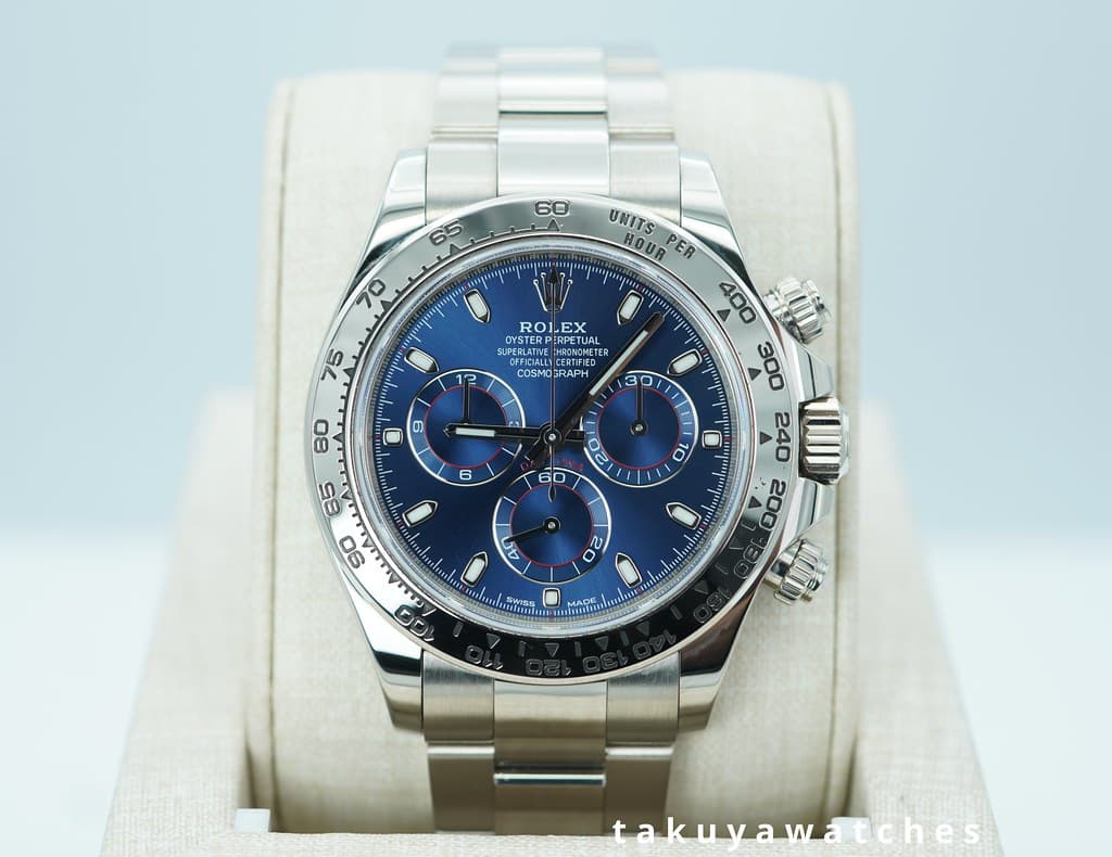 Rolex 116509 COSMOGRAPH DAYTONA 18K WHITE GOLD BLUE DIAL FULL SET