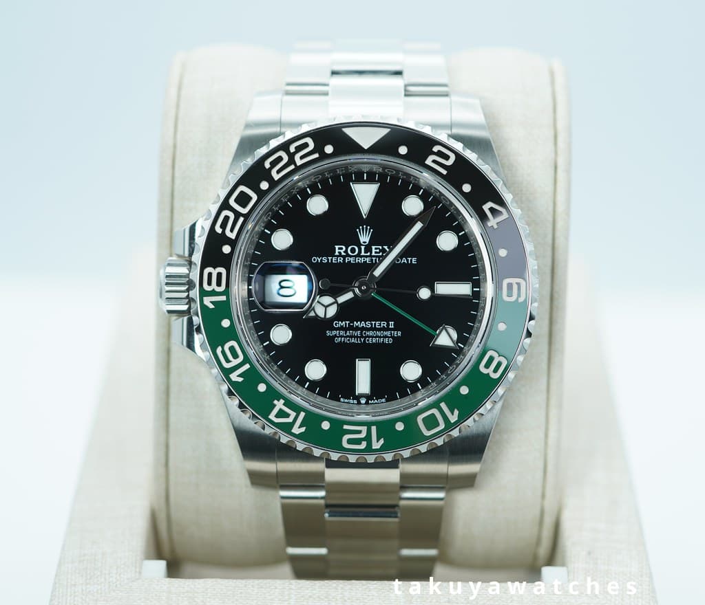 Rolex 126720VTNR GMT MASTER 2 SPRITE GREEN BLACK BEZEL OYSTER 2024 WARRANTY FULL SET