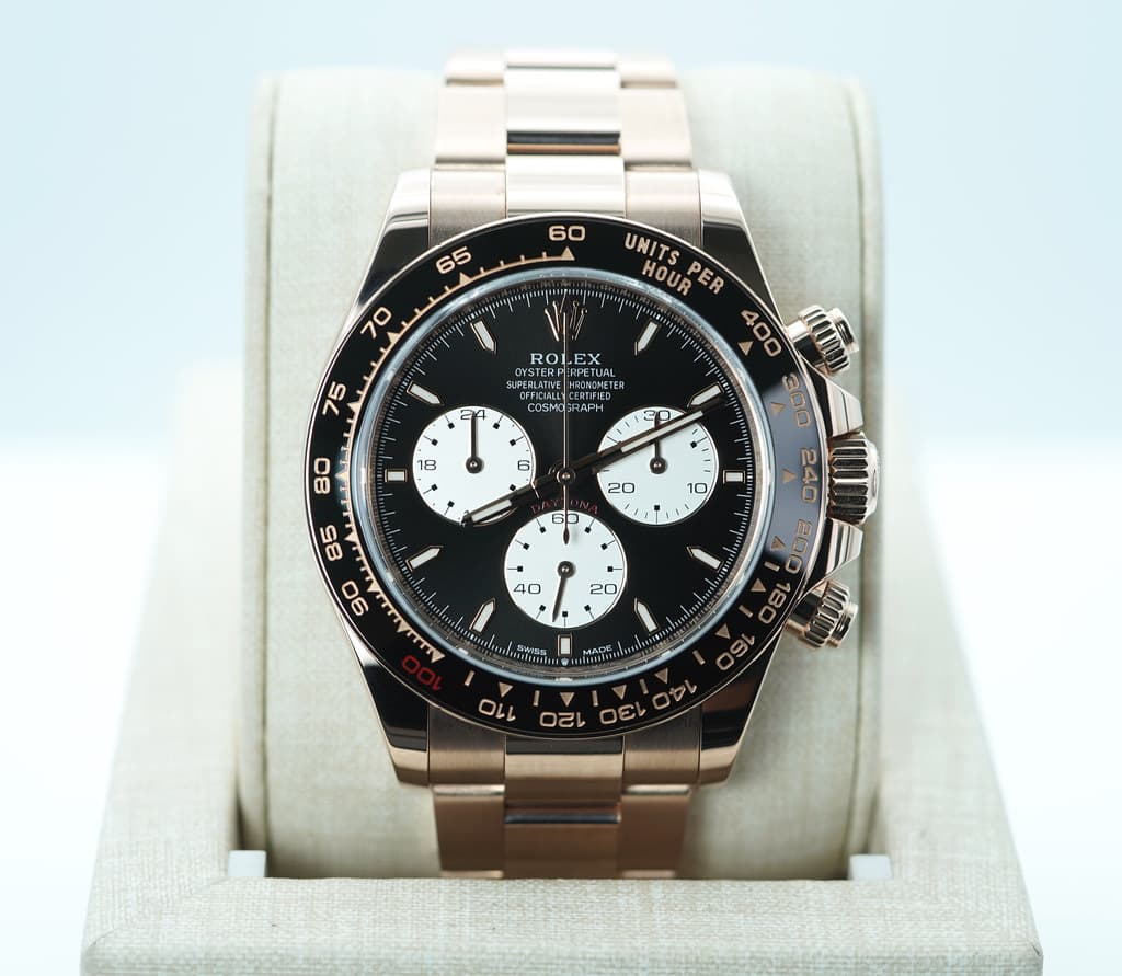 Rolex 126525LN DAYTONA LE MANS ROSE GOLD REVERSE PANDA DIAL 2025 WARRANTY FULL SET