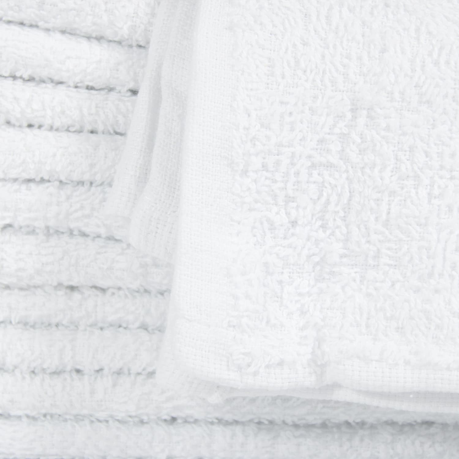 12×12 Standard White Washcloths – 1 lb/dz - thumbnail 3