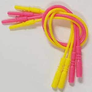 R89056 – Yellow/Pink Silicone Bracelets – 4 Pack - thumbnail 2