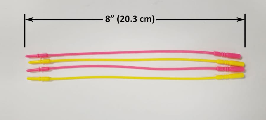 R89056 – Yellow/Pink Silicone Bracelets – 4 Pack - thumbnail 3
