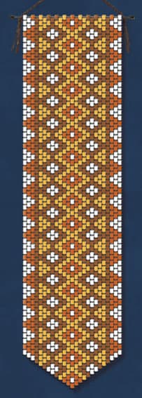 W102 – African Banner Bell Pull Beaded Banner Pattern - thumbnail 2