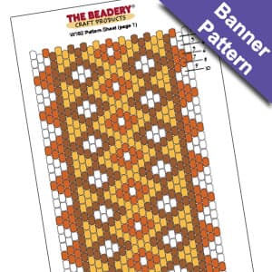 W102 – African Banner Bell Pull Beaded Banner Pattern
