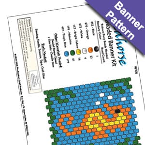 W104 – Seahorse Youth Beaded Banner Pattern