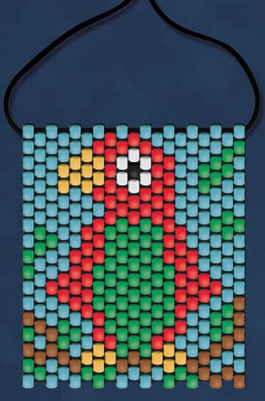 W106 – Red Parrot Youth Beaded Banner Pattern - thumbnail 2