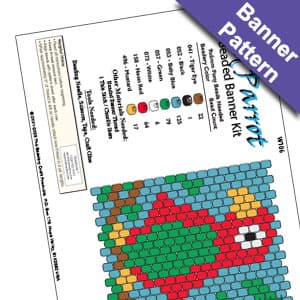 W106 – Red Parrot Youth Beaded Banner Pattern