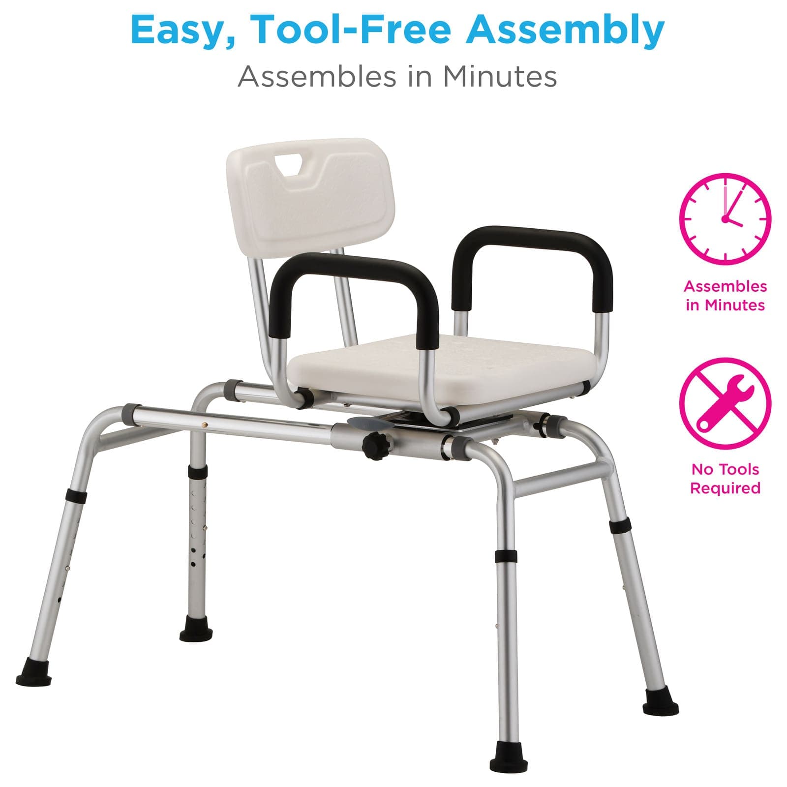 Sliding Swivel Seat Transfer Bench - thumbnail 4