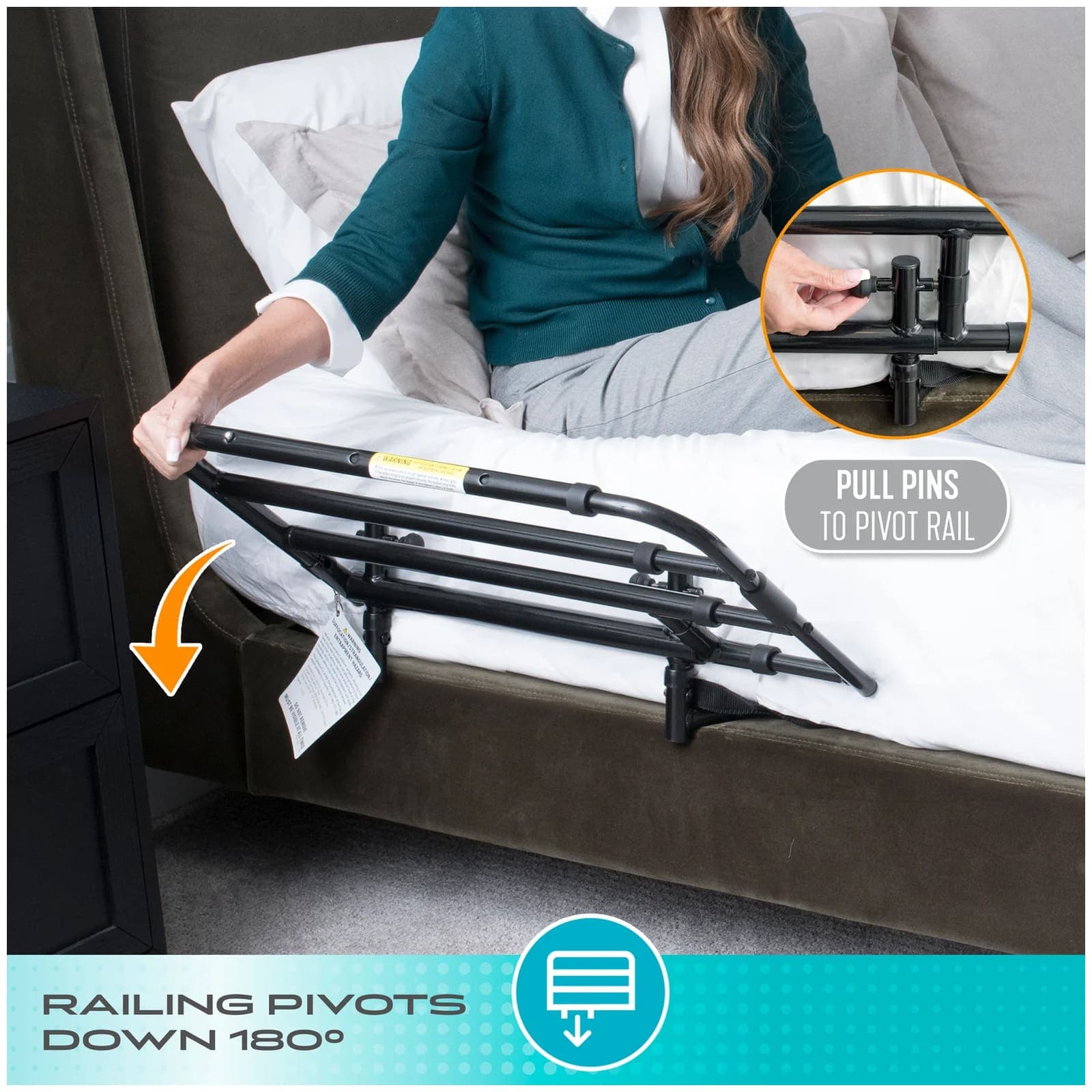 Wonder Pivot Bed Rail - thumbnail 4