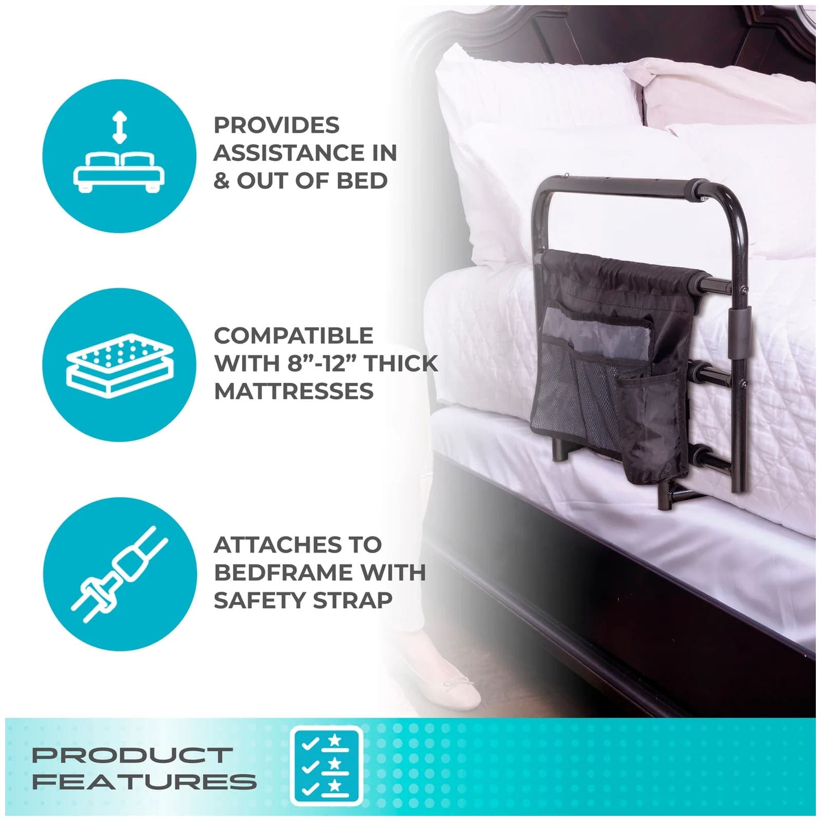 Wonder Pivot Bed Rail - thumbnail 7