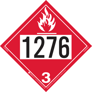 UN 1276, Hazard Class 3 – Flammable Liquid, Permanent Self-Stick Vinyl