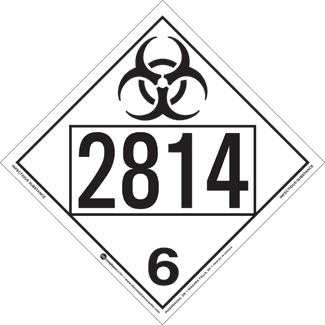 UN 2814, Hazard Class 6 – Infectious Substance, Permanent Self-Stick