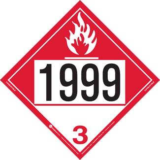 UN 1999, Hazard Class 3 – Cumbustible Liquid, Tagboard