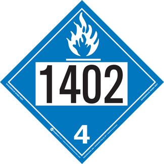UN 1402, Hazard Class 4 – Water Reactive Substances, Tagboard