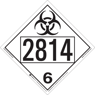 UN 2814, Hazard Class 6 – Infectious Substance, Permanent Self-Stick